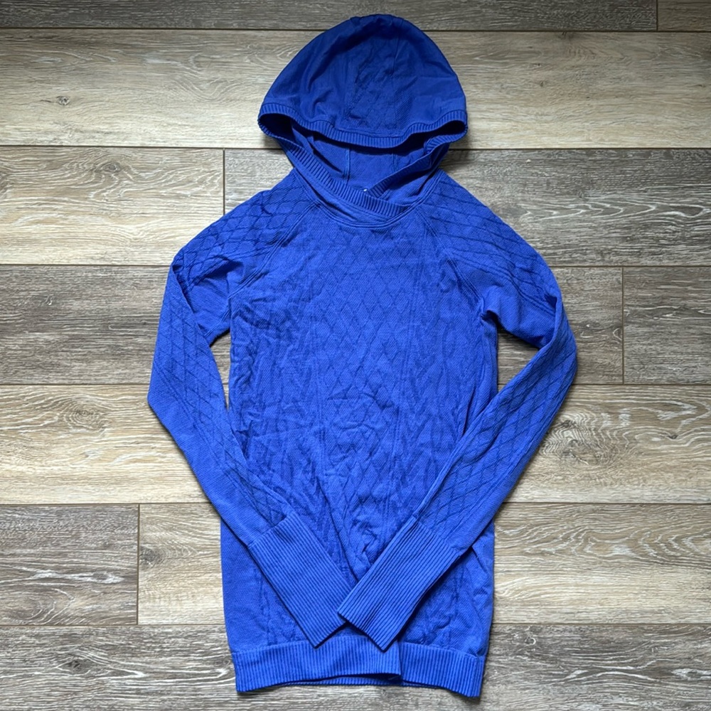 Hooded LS Swiftly, Blue, Size 4